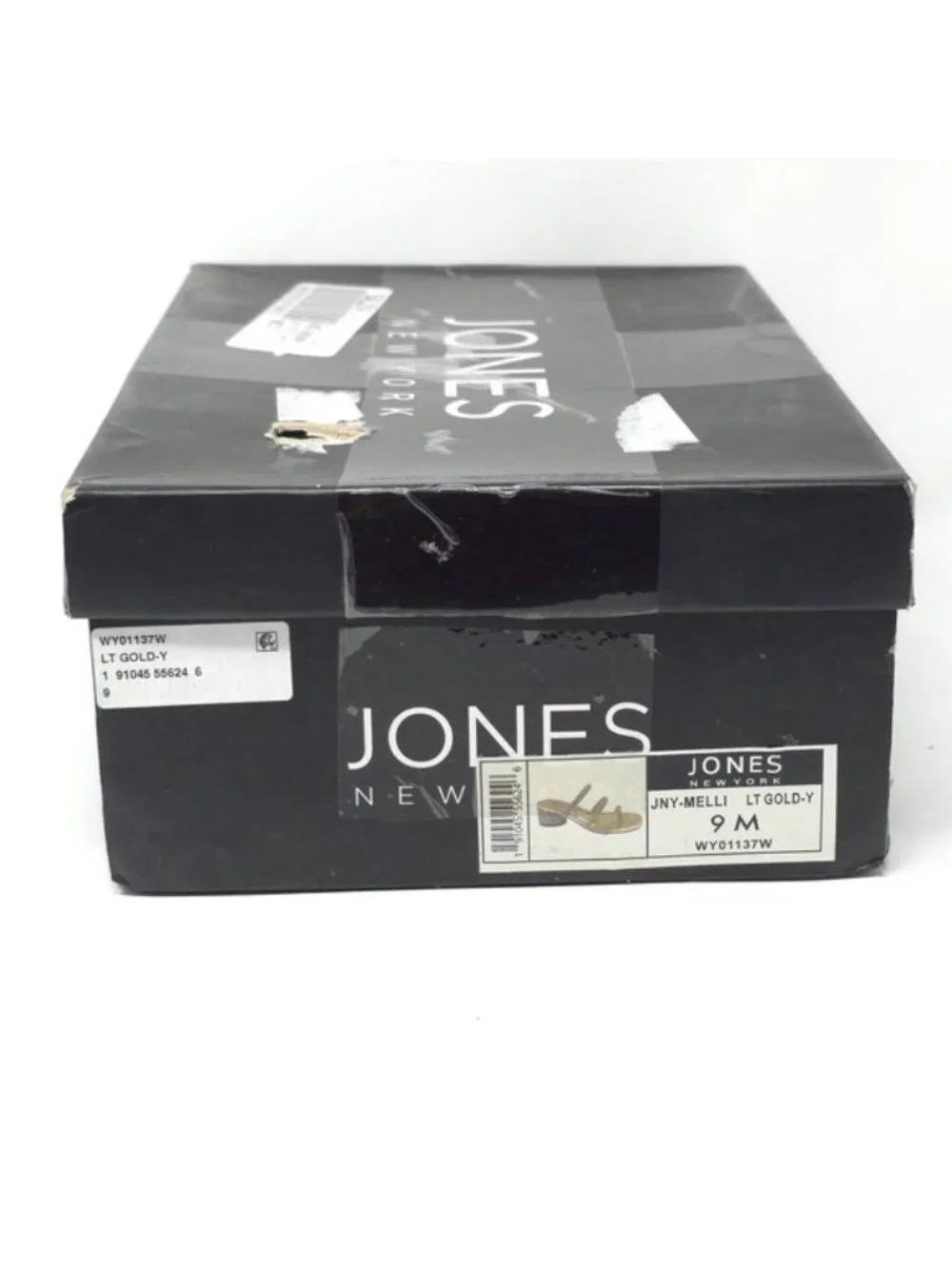 Jones New York Melly Gold Rhinestone Strappy Block Heel Sandals Size 9M - Picture 9 of 9